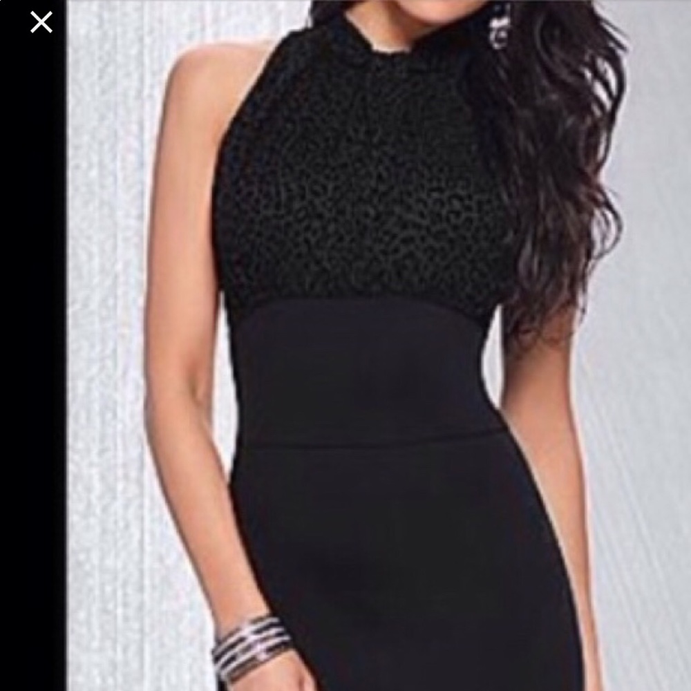 🔥Black dress with black leopard print top